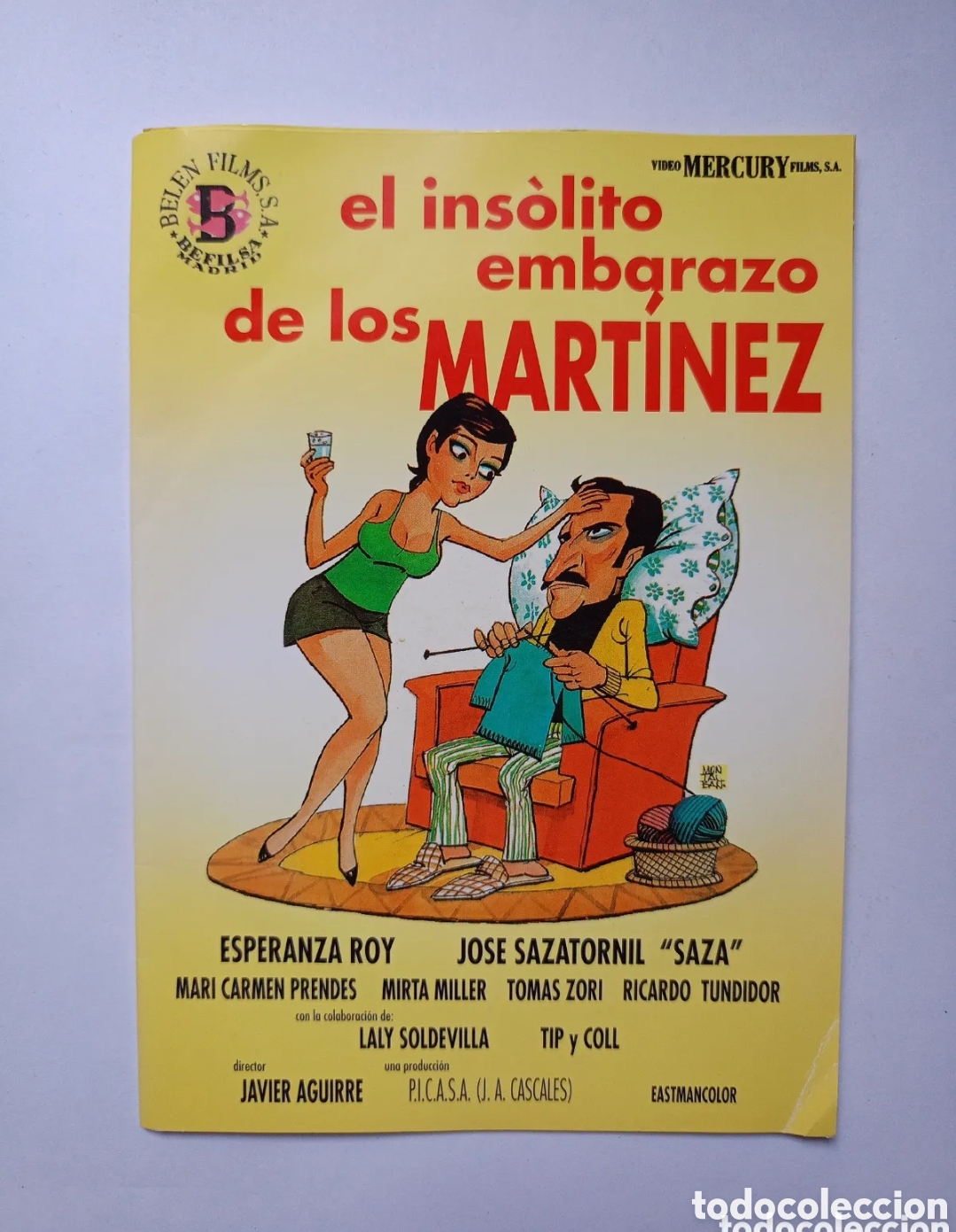 Cinema: EL INS&Oacute;LITO EMBARAZO DE LOS MART&Iacute;NEZ - DIR: JAVIER AGUIRRE - ESPERANZA ROY, JOS&Eacute; SAZARTONIL SAZA...