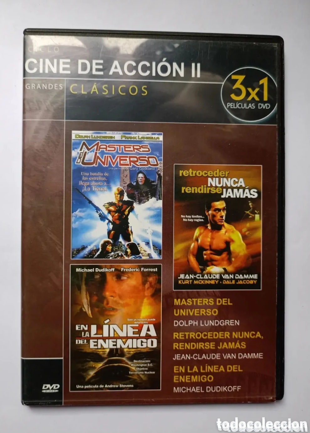 Kino: M&aacute;sters del Universo; Retroceder nunca, Rendirse Jam&aacute;s; En la l&iacute;nea del enemigo dvd