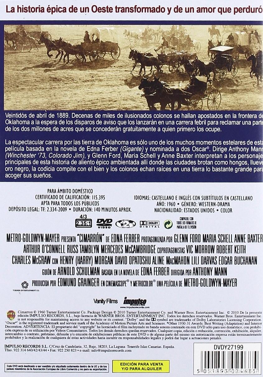 Cine: Cimarr&oacute;n [DVD] (1960) Cimarron - Foto 2
