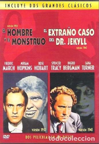 Cinema: EL HOMBRE Y EL MONSTRUO (1932) + EXTRA&Ntilde;O CASO DEL DR. JEKYLL (1941) DVD COMO NUEVO