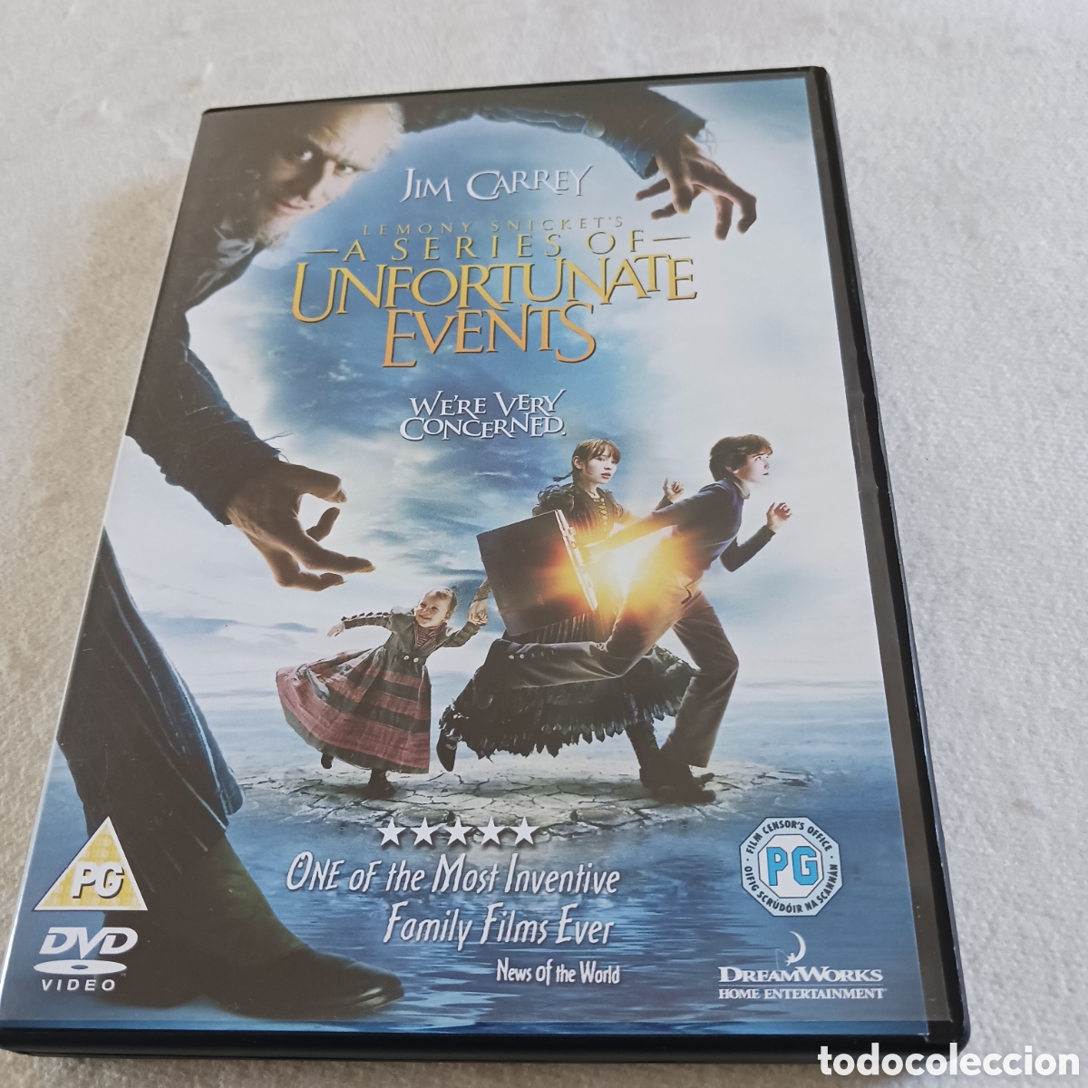 Kino: IUnfortunate Events,de Jim Carrey,DVD Vidro,audio en ingles
