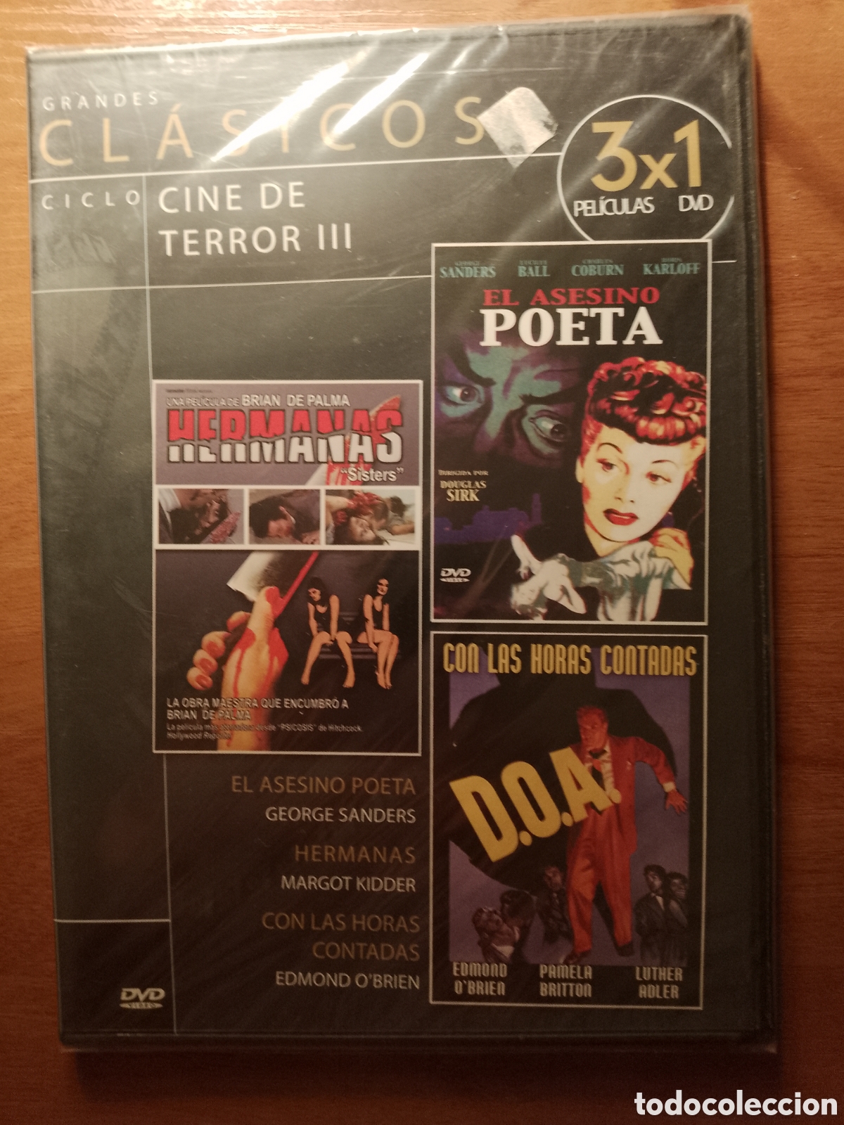 Cinema: HERMANAS - EL ASESINO POETA - D.O.A CON LAS HORAS CONTADAS - DVD NUEVO PRECINTADO
