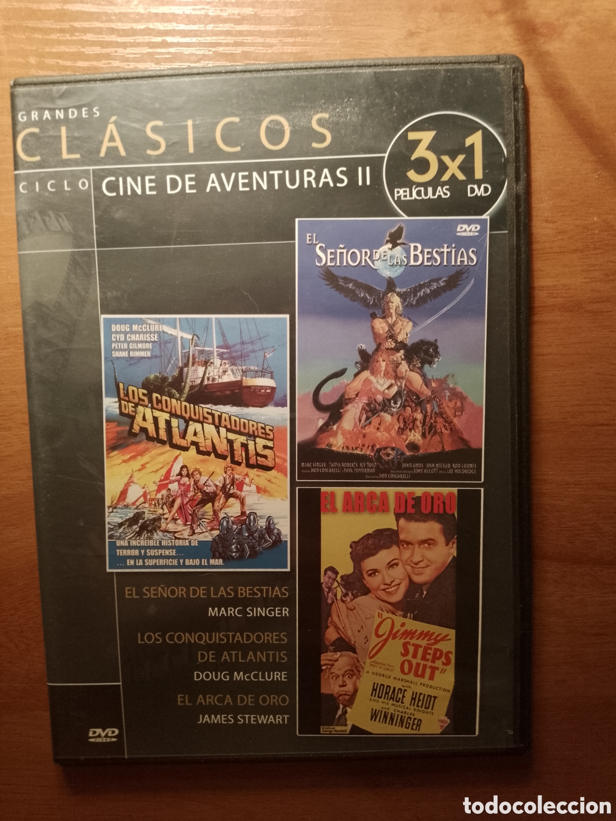 Cinema: LOS CONQUISTADORES DE ATLANTIS - EL SE&Ntilde;OR DE LAS BESTIAS - EL ARCA DE ORO - DVD SLIM