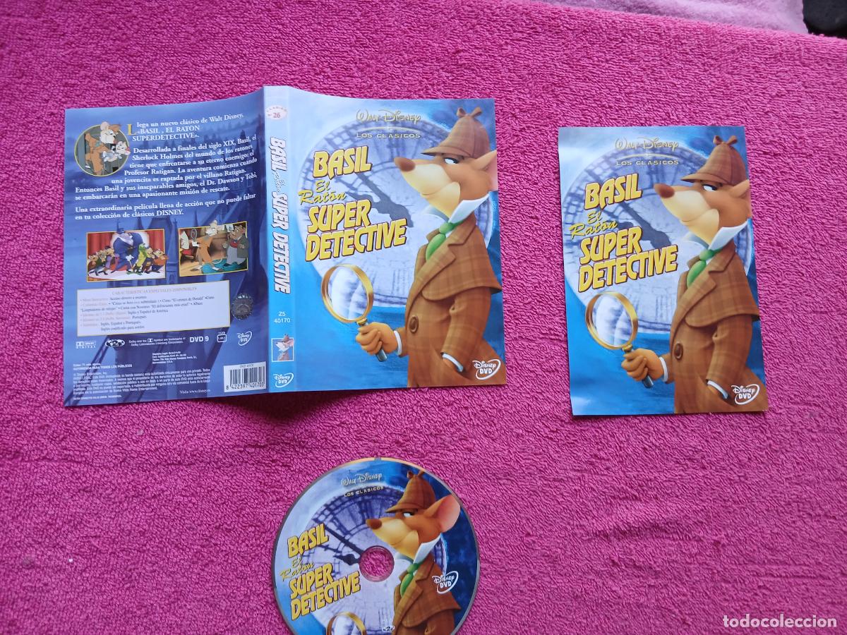 Cinema: Basil el rat&oacute;n superdetective 1986 walt disney los cl&aacute;sicos solo disco y caratulas