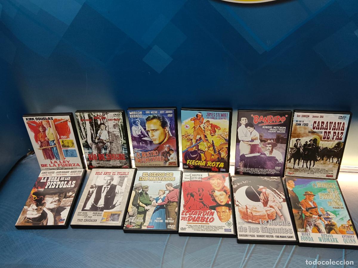 Cine: Lote 12 pel&iacute;culas DVD westerns, del oeste, variadas