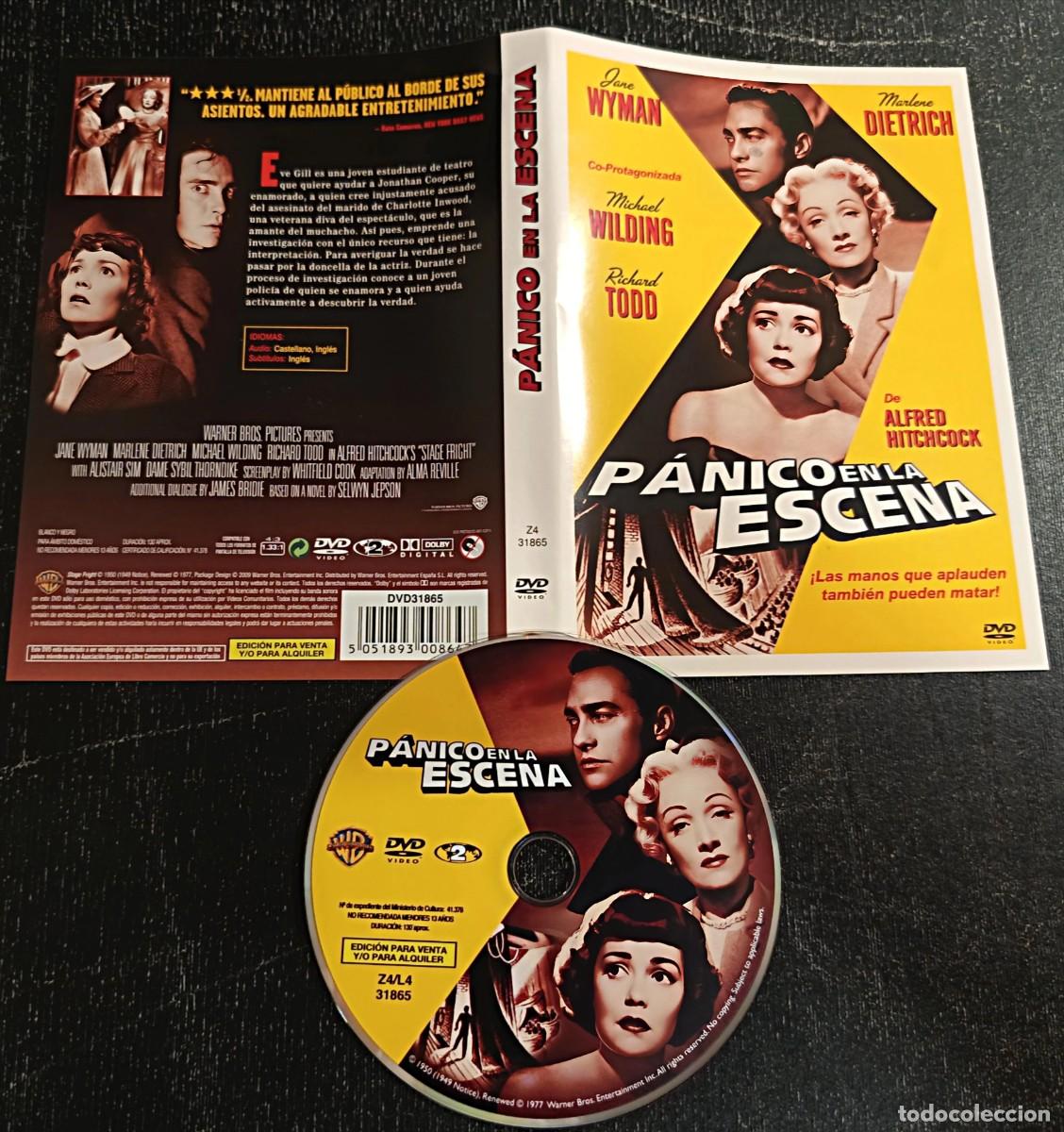 Kino: DVD PANICO EN LA ESCENA (descataloga y barato con Jane Wyman, MARLENE DIETRICH, Richard Todd)