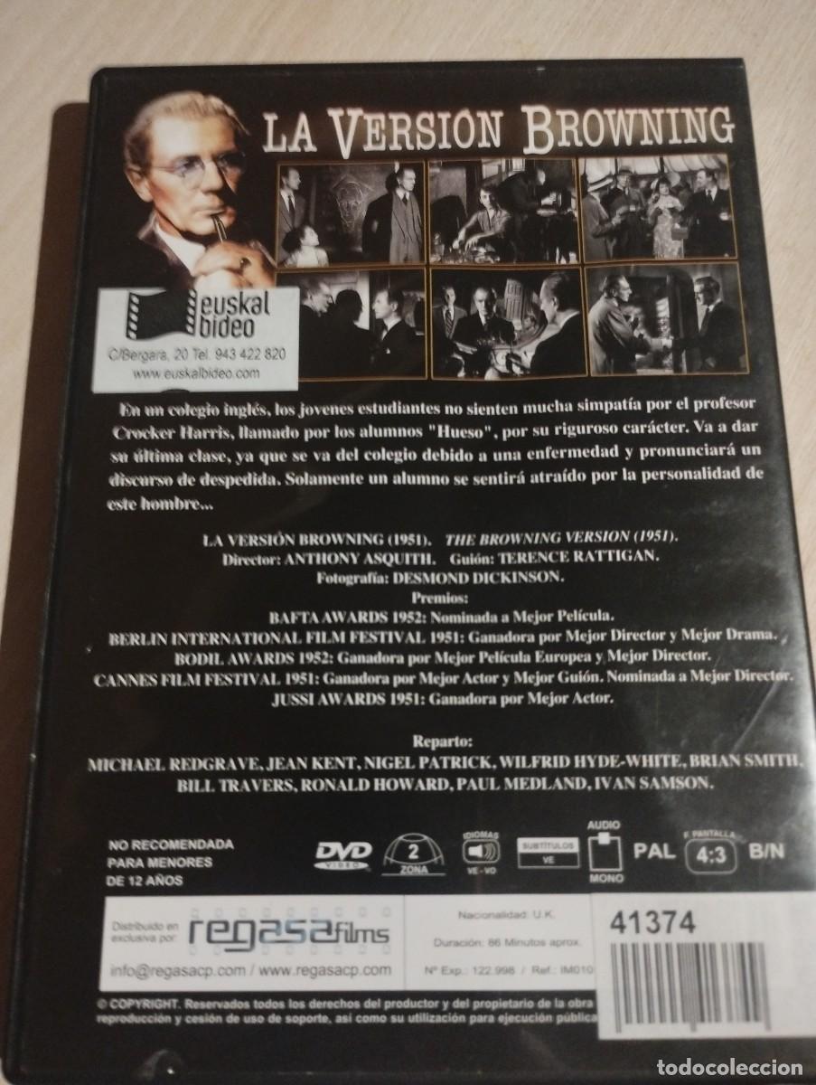 Cine: DVD La versi&oacute;n Browning de Anthony Asquith - Foto 2