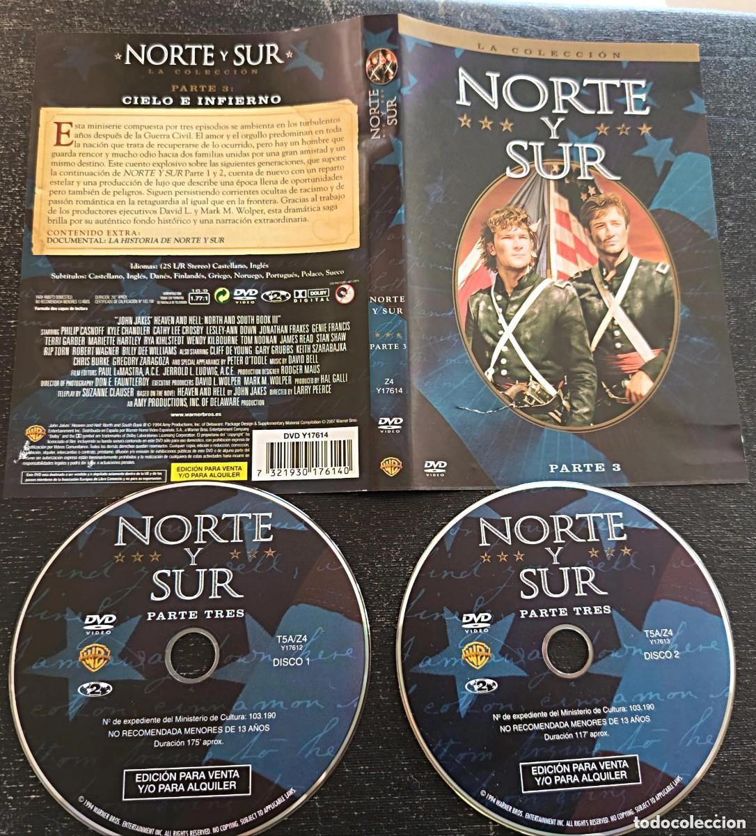 Kino: 2Dvds Norte y Sur :Parte 3:CIELO E INFIERNO) ( super-descatalogado y barato