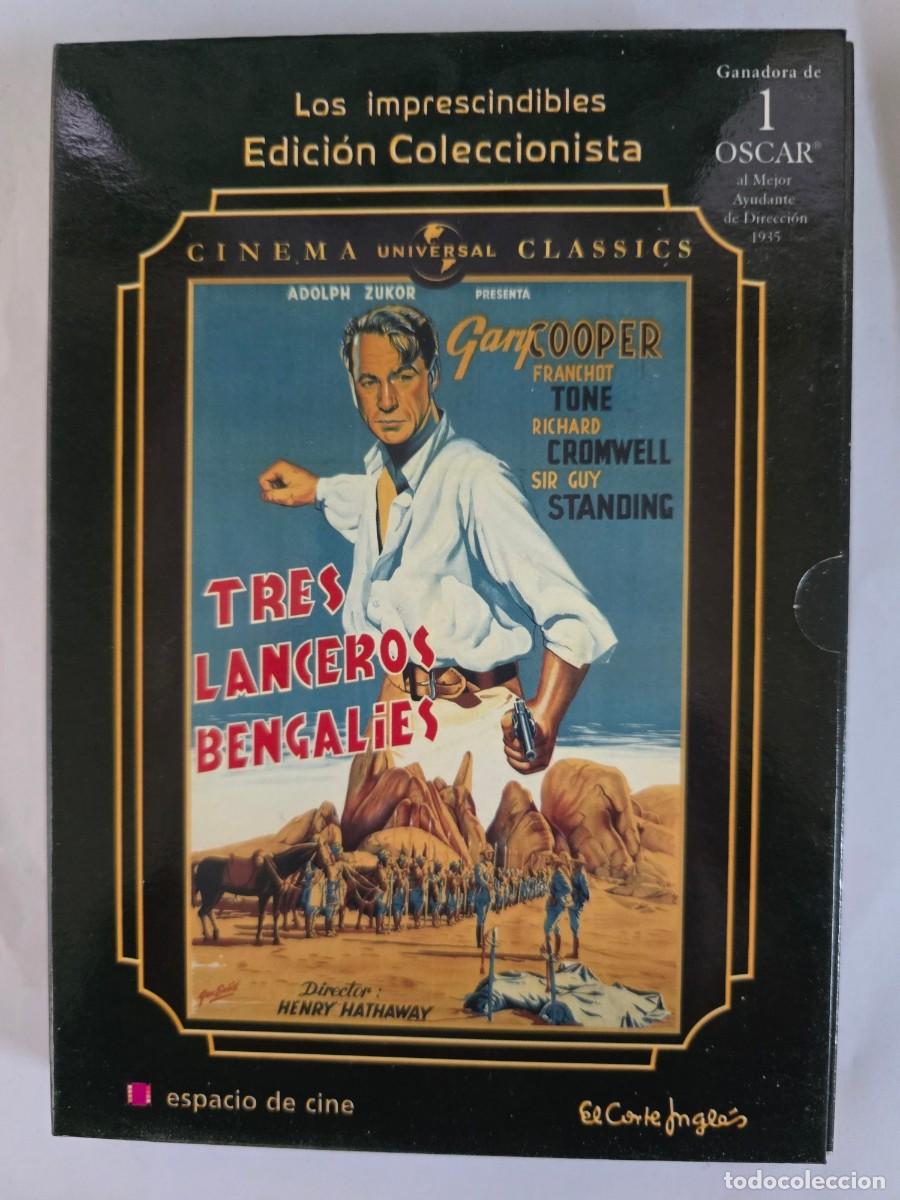 Cine: DVD Tres Lanceros Bengalies.Gary Cooper.Con Libreto