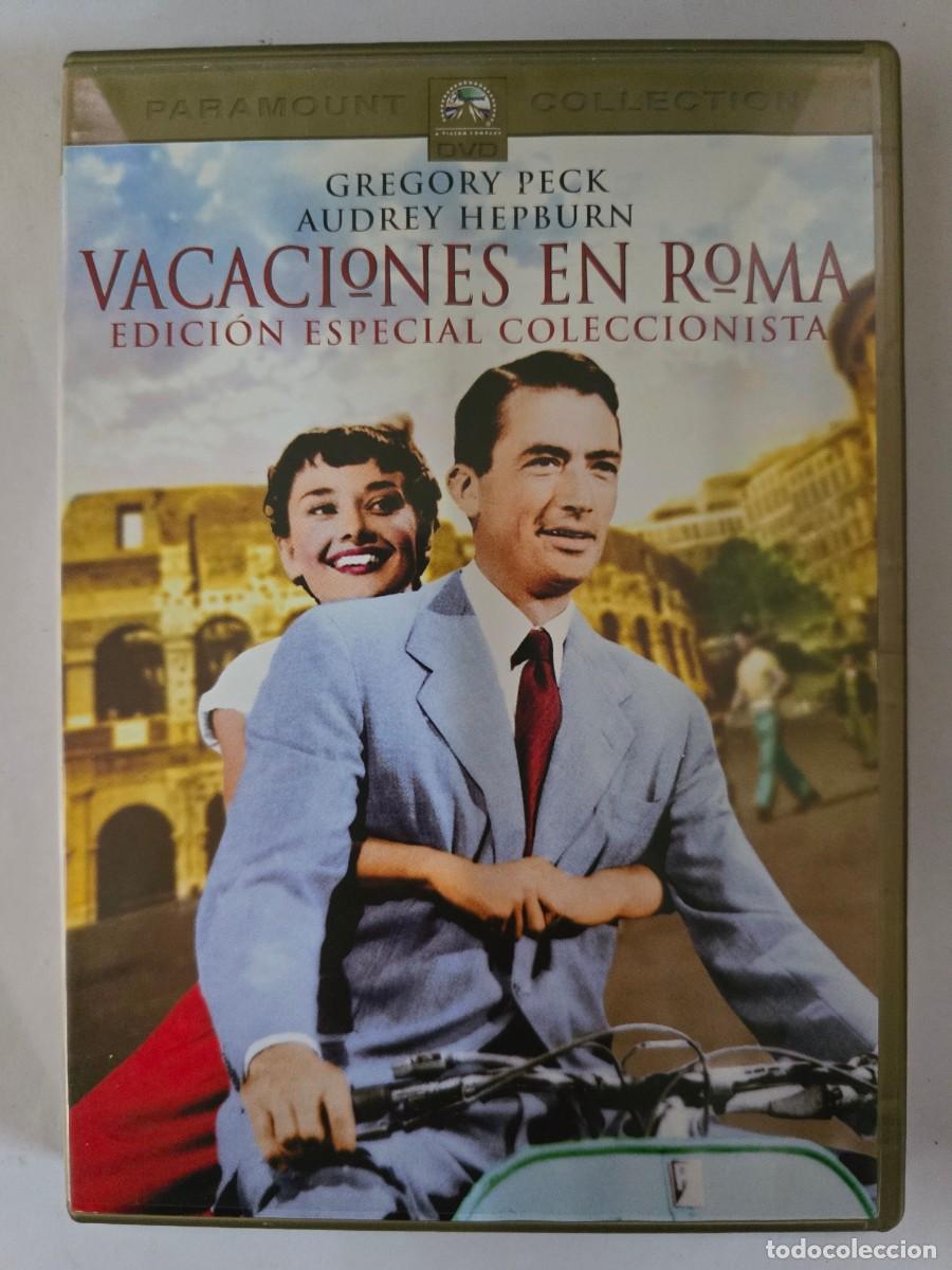 Cine: DVD Vacaciones en Roma.Gregory Peck.Audrey Hepburn.Con Libreto y Carteles Originales