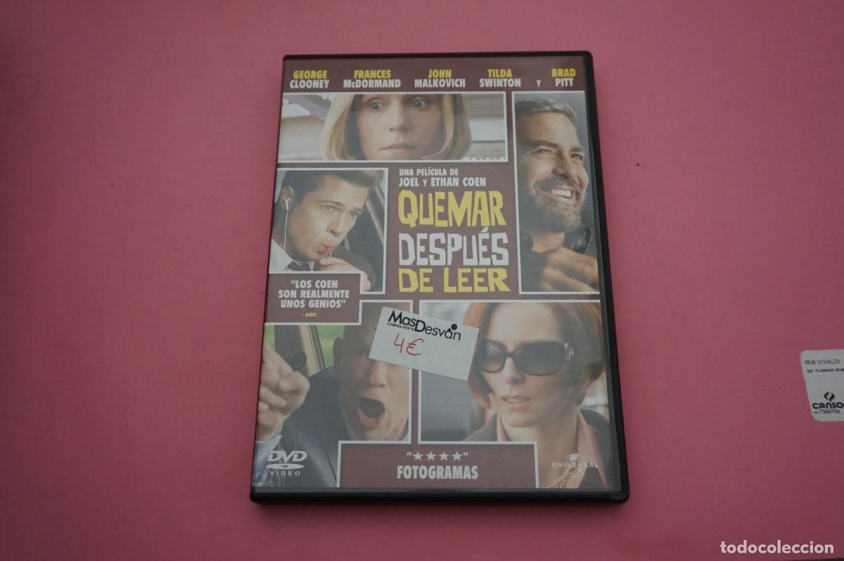 Cine: 1B/ DVD - QUEMAR DESPUES DE LEER - GEORGE CLOONEY
