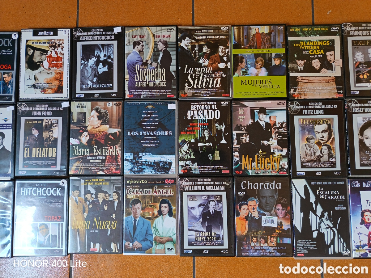 Cine: Lote 24 pel&iacute;culas DVD Cine cl&aacute;sico Fuller Cary Grant Hitchcock Cukor ..