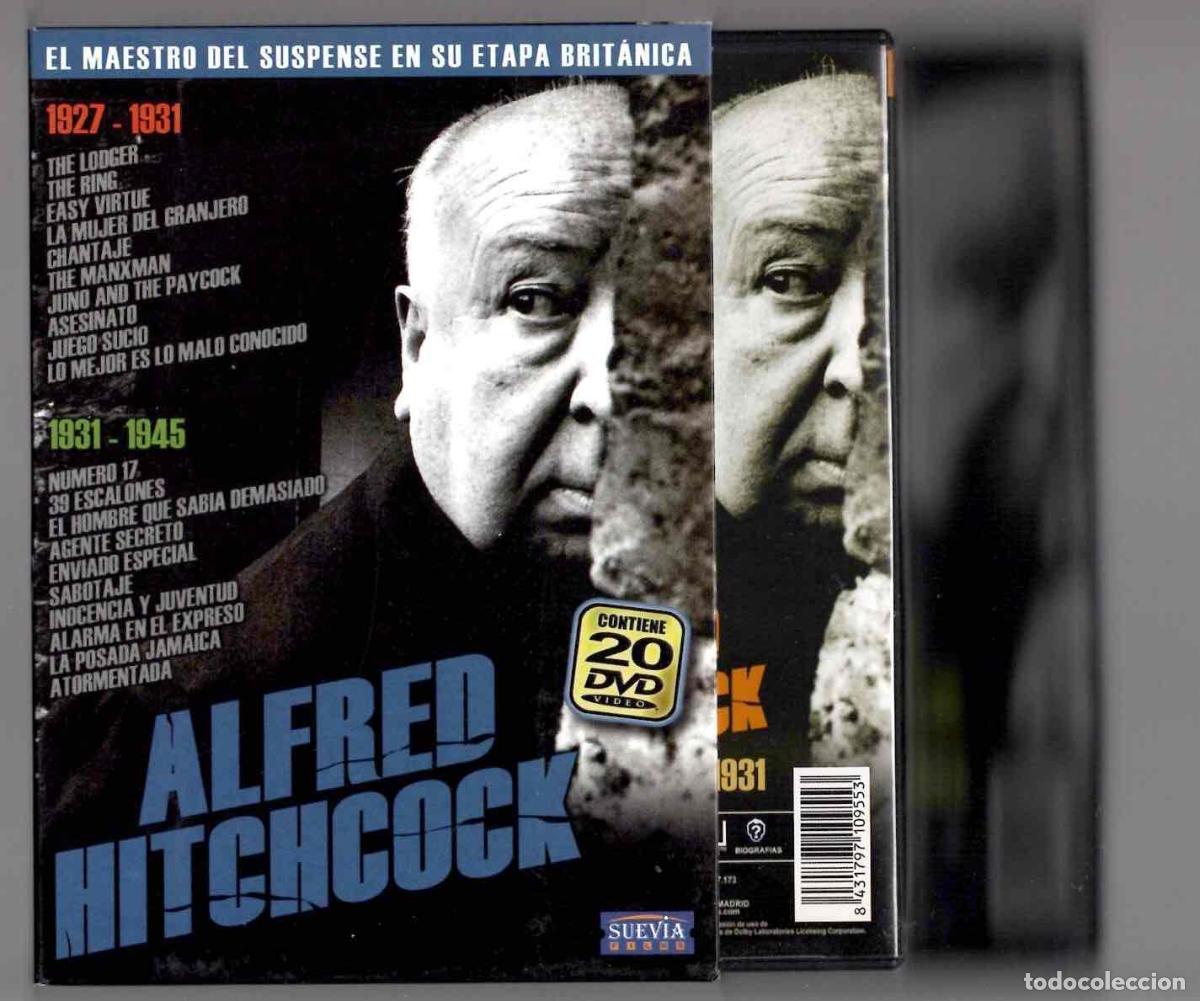 Cine: ESTUCHE ALFRED HITCHCOCK EL MAESTRO DEL SUSPENSE EN SU ETAPA BRITANICA. 20 DVD