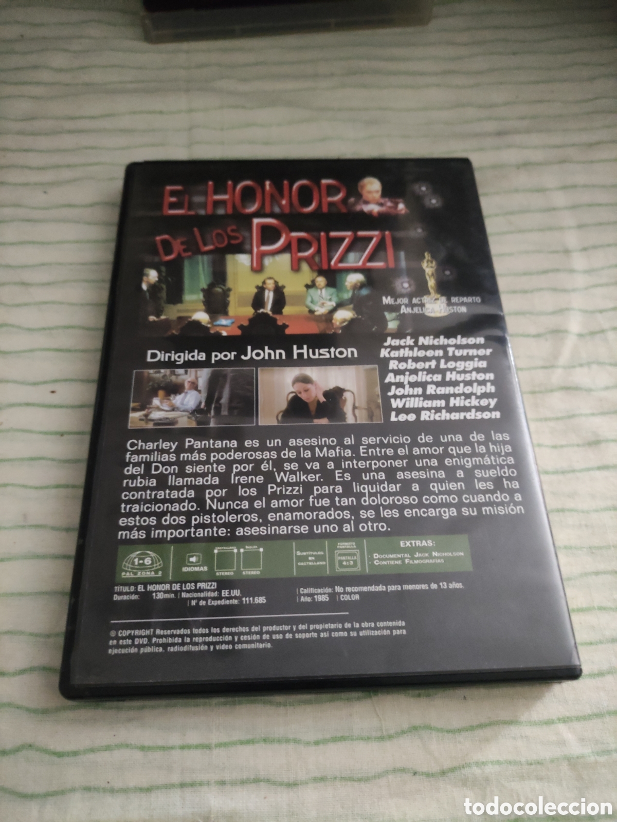 Cine: DVD - pel&iacute;cula - El honor de los Prizzi - Foto 2