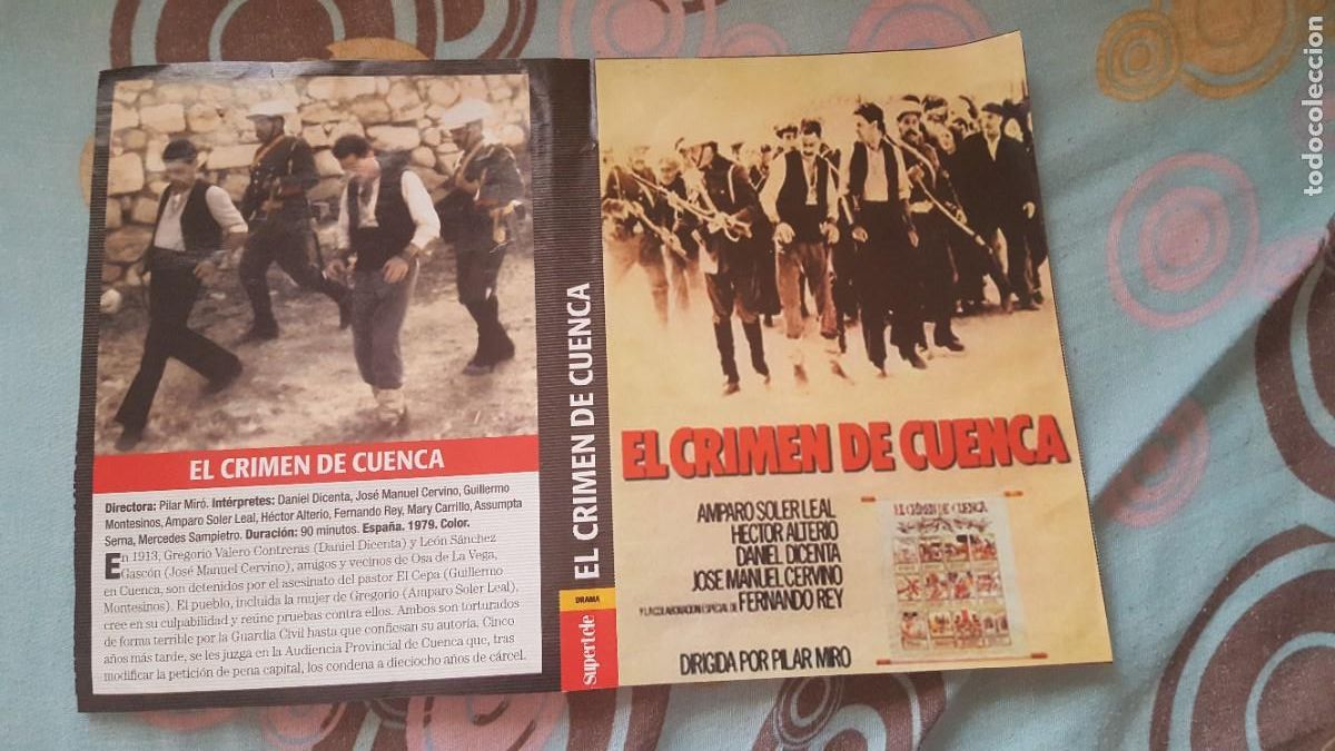 Cine: Car&aacute;tula DVD/cartel de cine/recorte, de la pel&iacute;cula El crimen de Cuenca.