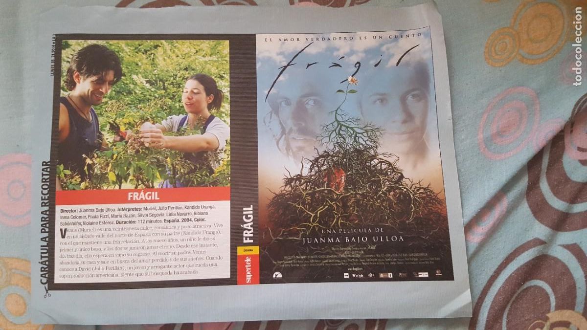 Cine: Car&aacute;tula DVD/cartel de cine/recorte, de la pel&iacute;cula Fr&aacute;gil.