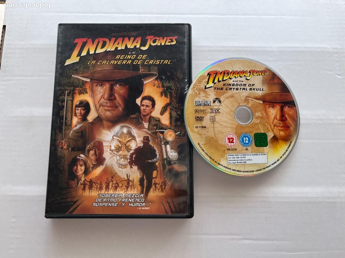 Cine: INDIANA JONES REINO DE LA CALABERA DE CRISTAL - PELICULA DVD KREATEN