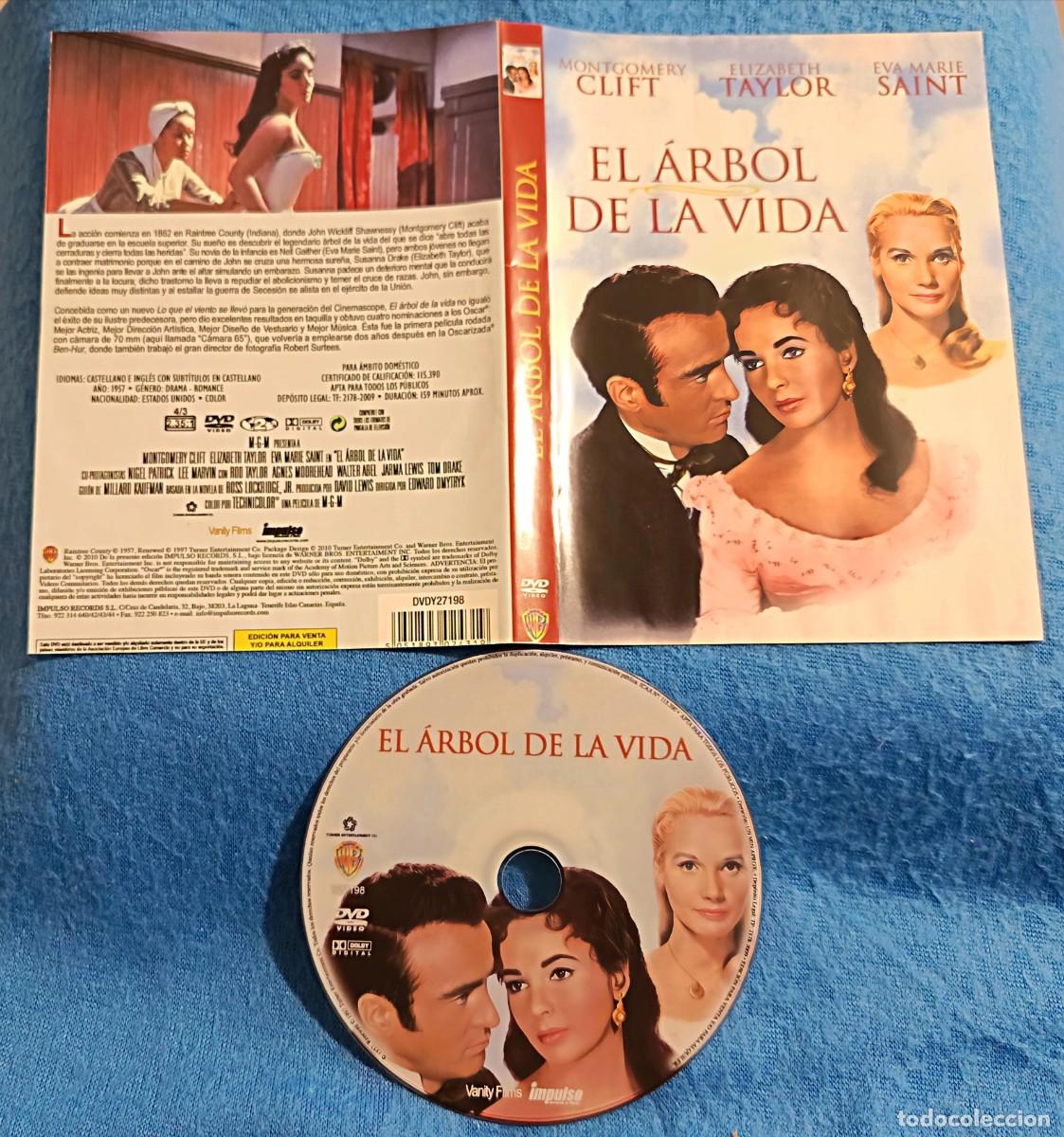 Cine: DVD EL ARBOL DE LA VIDA (descatalogado con ELIZABETH TAYLOR, MONTGOMERY CLIFT)