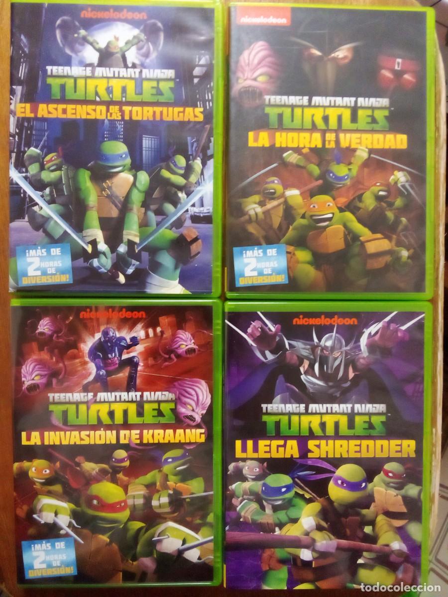Cine: DVD TORTUGAS NINJA, NICKELODEON, EL ASCENSO, HORA DE LA VERDAD, INVASION DE KRAANG, LLEGA SHREDDER