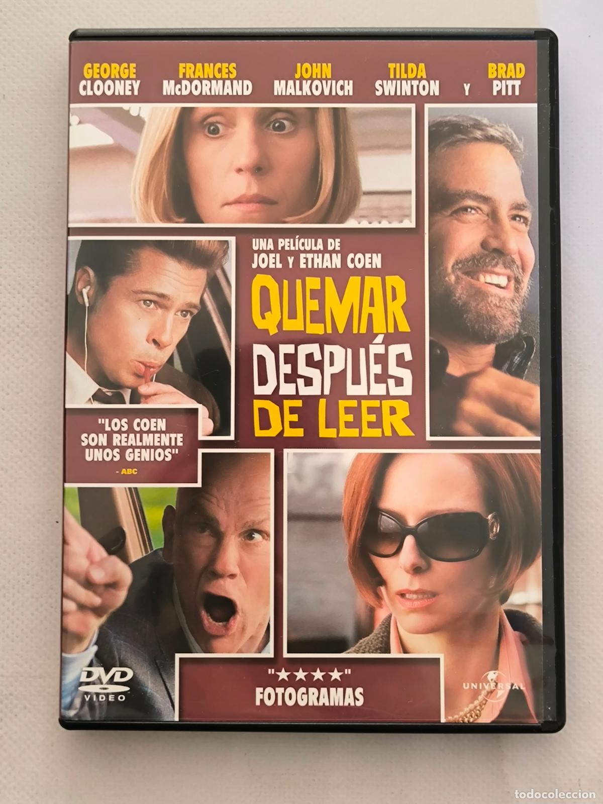 Cine: DVD QUEMAR DESPUES DE LEER - GEORGE CLOONEY (EV)