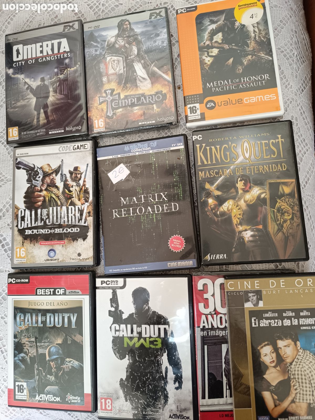 Cine: Lote 9 DVD Matrix, calle if duty variado