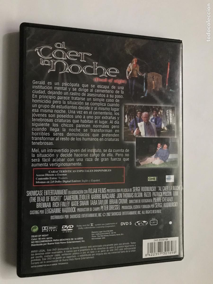 Cine: DVD. Al caer la noche. Terror - Foto 3