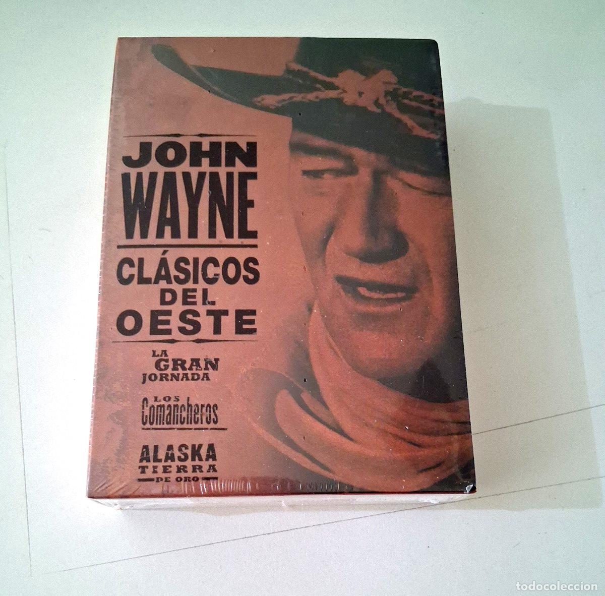 Cine: DVD &rdquo;JOHN WAYNE CLASICOS DEL ESTE&rdquo; 3DVD PRECINTADO SEALED LA GRAN JORNADA LOS CO