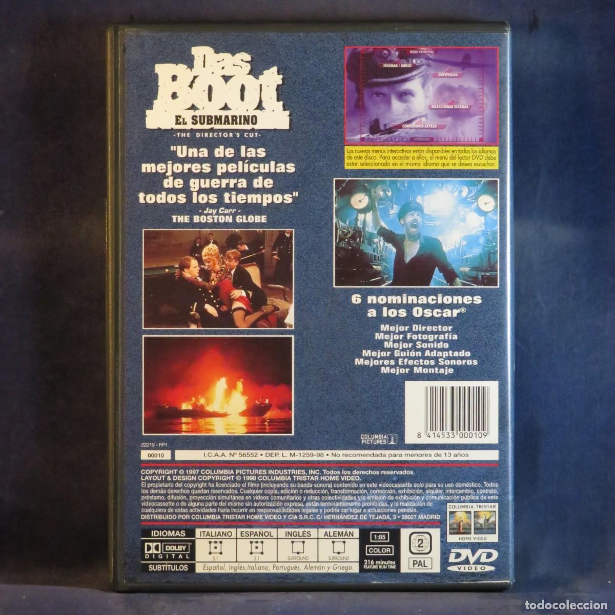 Cine: DAS BOOT (EL SUBMARINO) - DVD - Foto 2