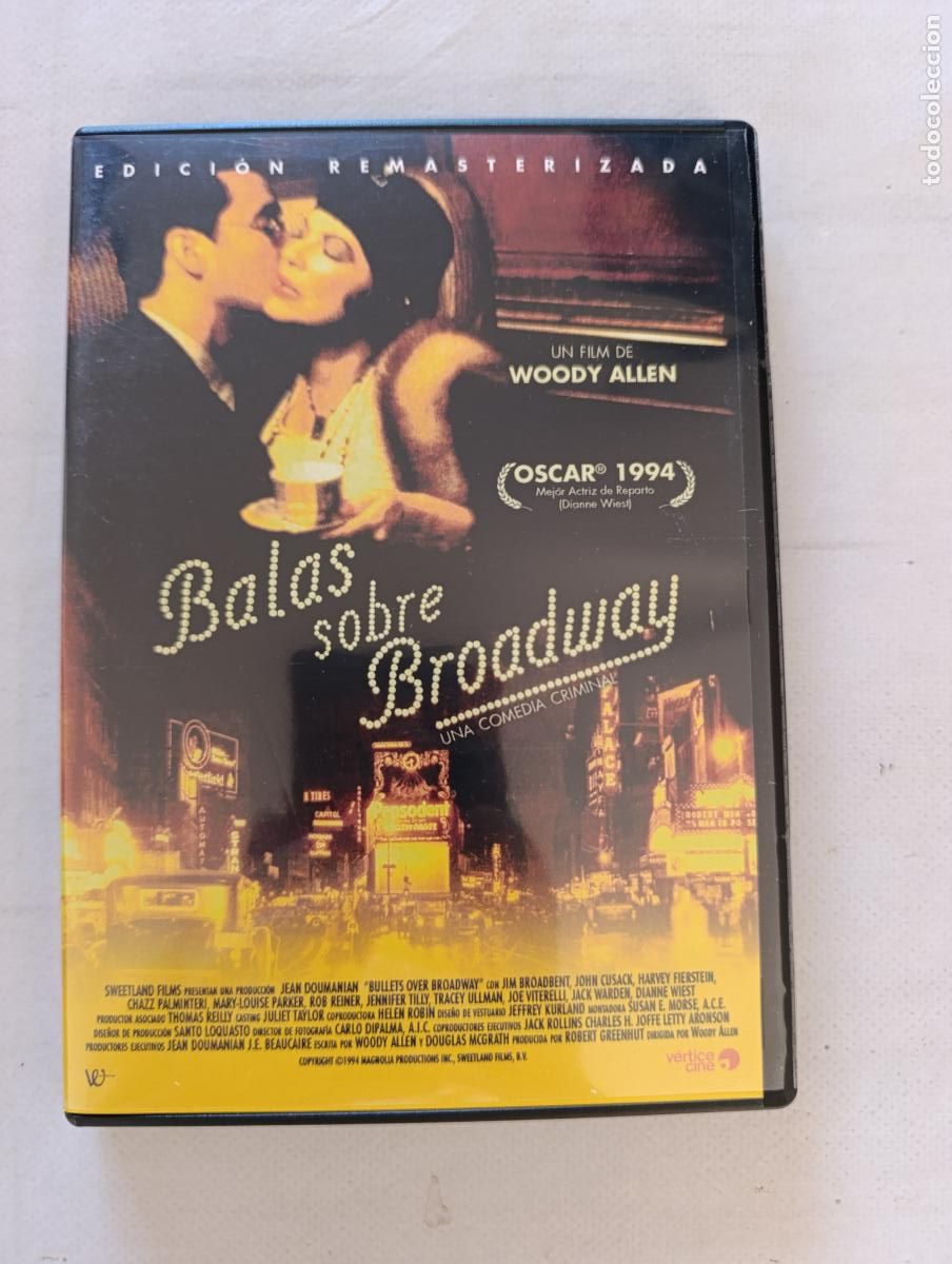 Cine: DVD BALAS SOBRE BROADWAY - EDICION REMASTERIZADA - WOODY ALLEN (032)