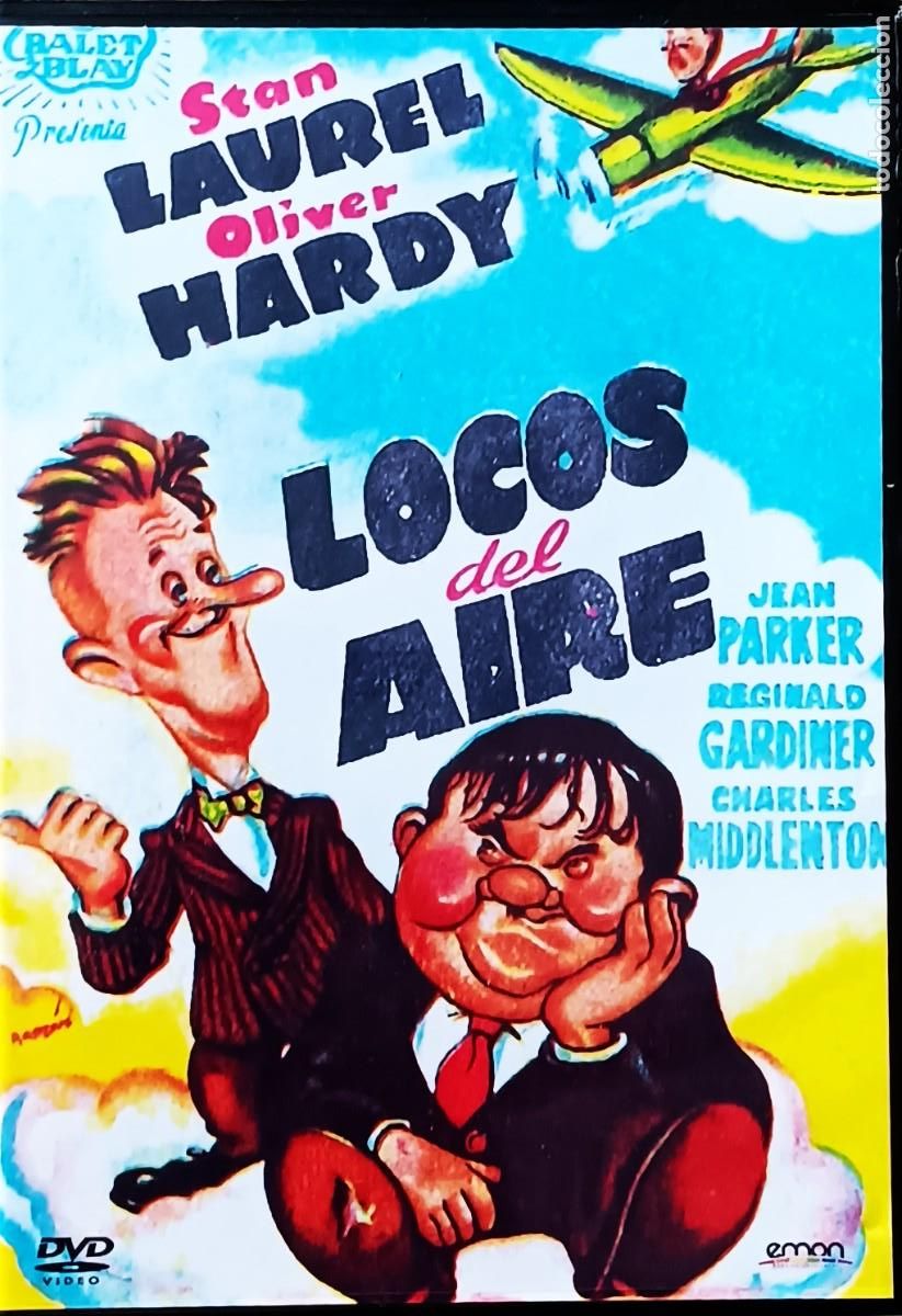 Cine: STAN LAUREL & OLIVER HARDY EN LOCOS DEL AIRE. CINE EN DVD DE COLECCION.