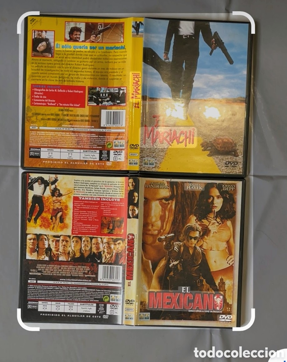 Cine: Lote 2 DVD Robert Rodriguez: &rdquo;El Mariachi&rdquo; +&rdquo;The Mexican&rdquo;