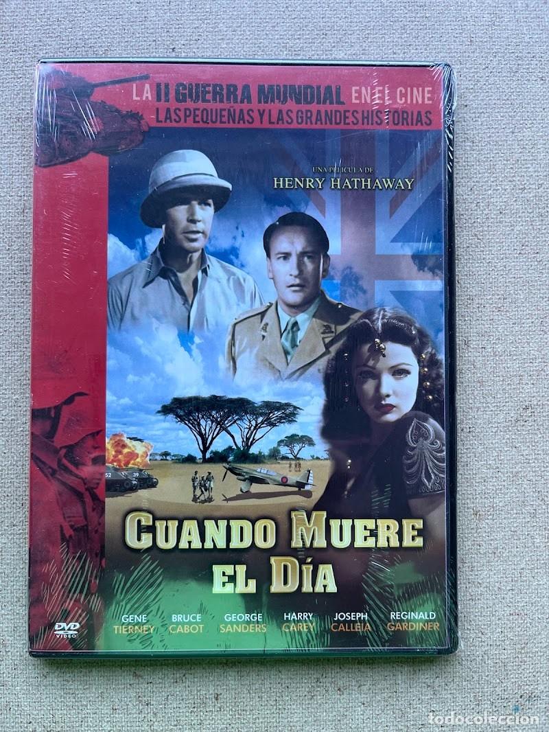 Cine: Cuando muere el d&iacute;a / Gene Tierney / Henry Hathaway / II Guerra Mundial C. / SLIM / Precintada / DVD