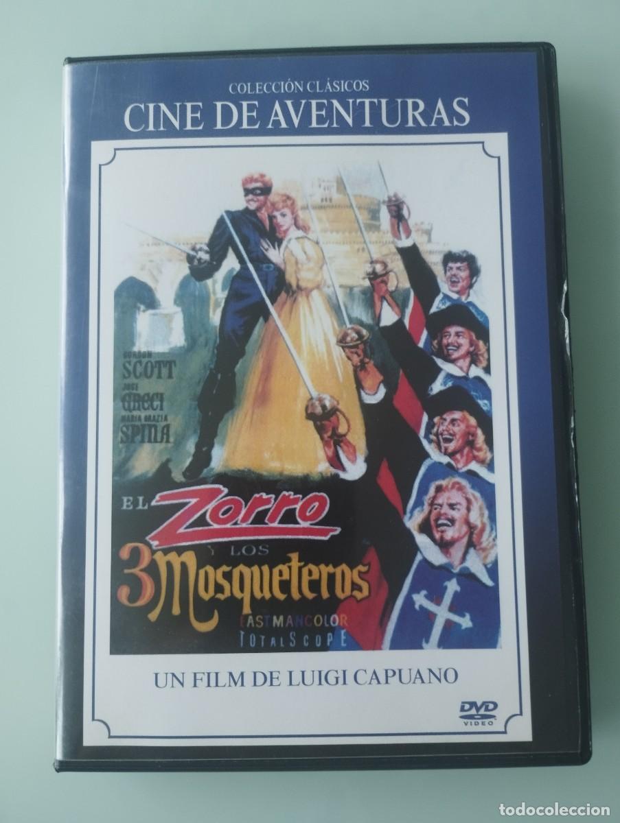 Cine: DVD El zorro y los tres mosqueteros de Luigi Capuano, colecci&oacute;n cl&aacute;sicos cine de aventuras