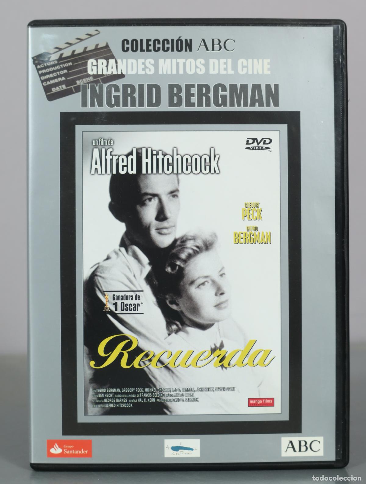 Cine: DVD. Recuerda - Alfred Hitchcock - Colecci&oacute;n ABC Grandes Mitos del Cine - Ingrid Bergman - Manga