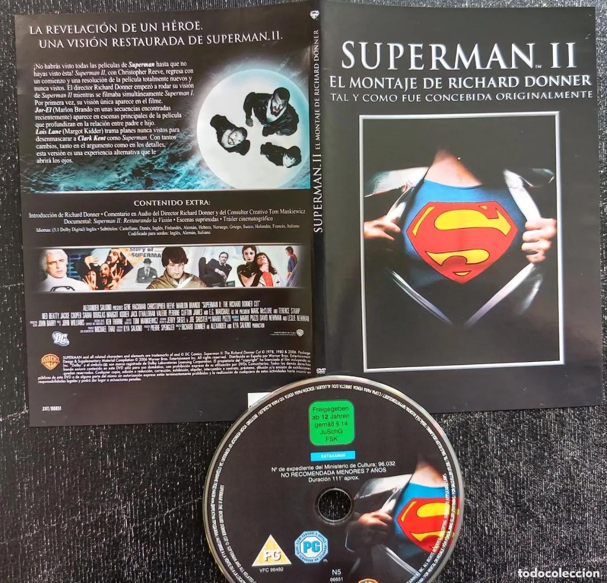 Cine: DVD Superman II - Montaje R. Donner-Cut (descatalogado con C.Reeve,G.Hackman,M.Brando)