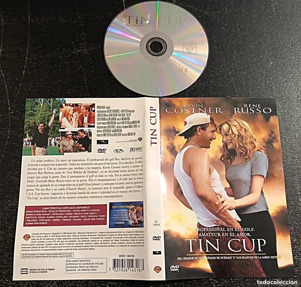 Cine: DVD TIN CUP (descatalogado con KEVIN Costner, RENE RUSSO, Don jhoson)