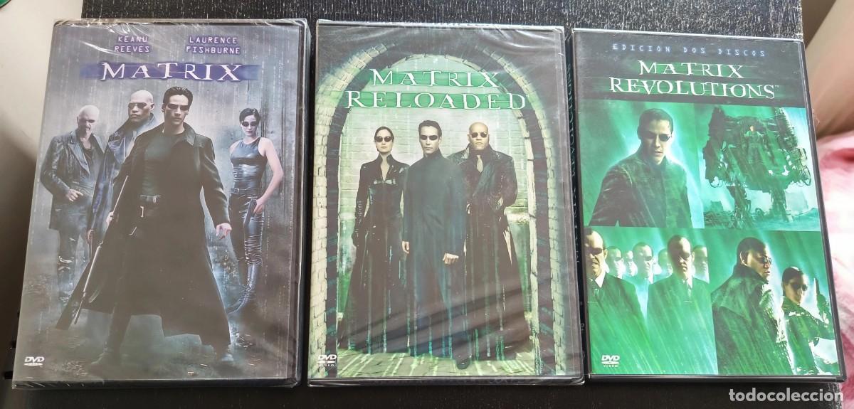 Cine: 3 DVD Matrix trilog&iacute;a (2 precintadas descatalogadas con Keanu Reeves, Laurence Fishburne, )