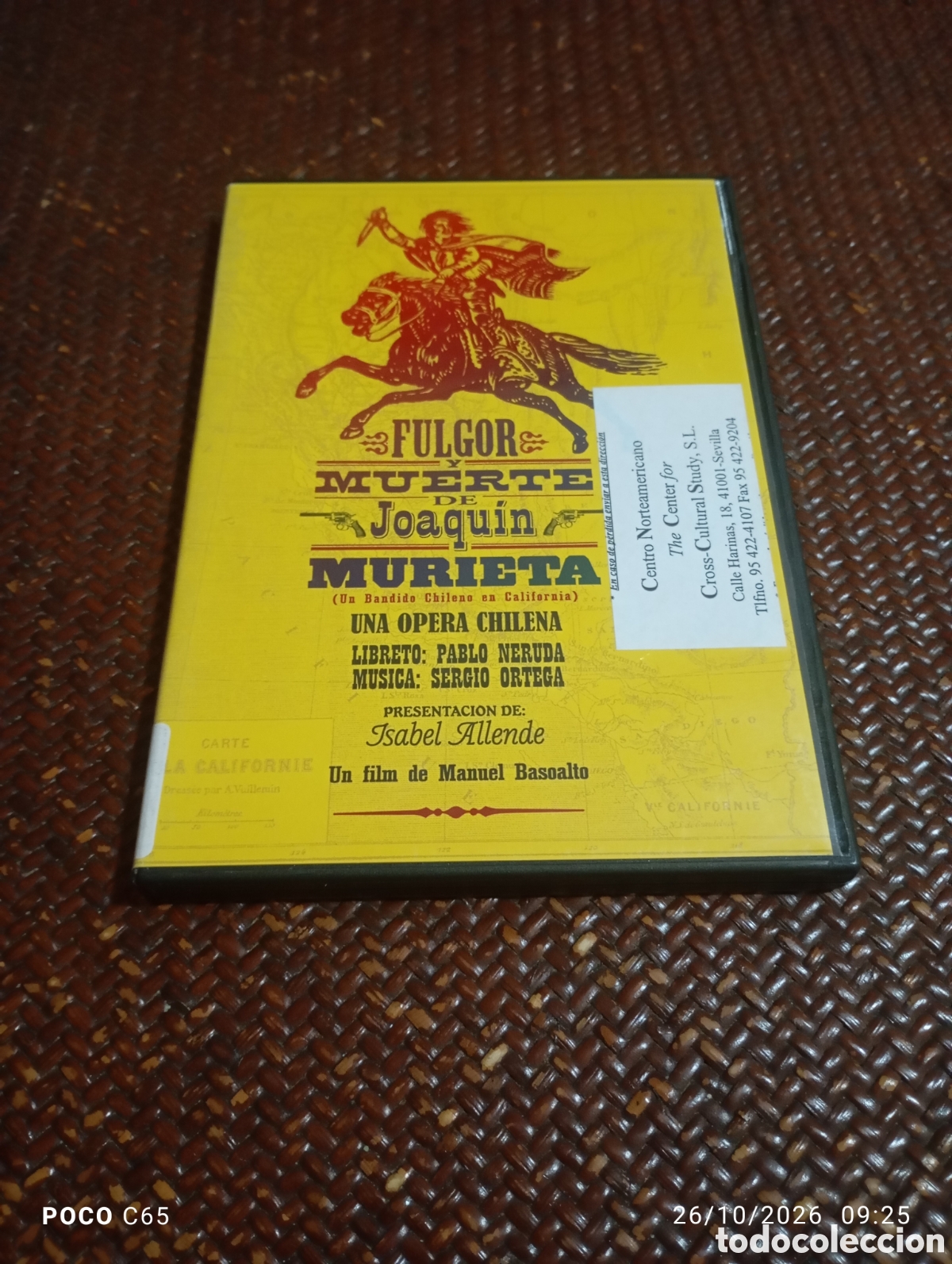 Cine: Fulgor y muerte de Joaqu&iacute;n murieta Isabel Allende DVD