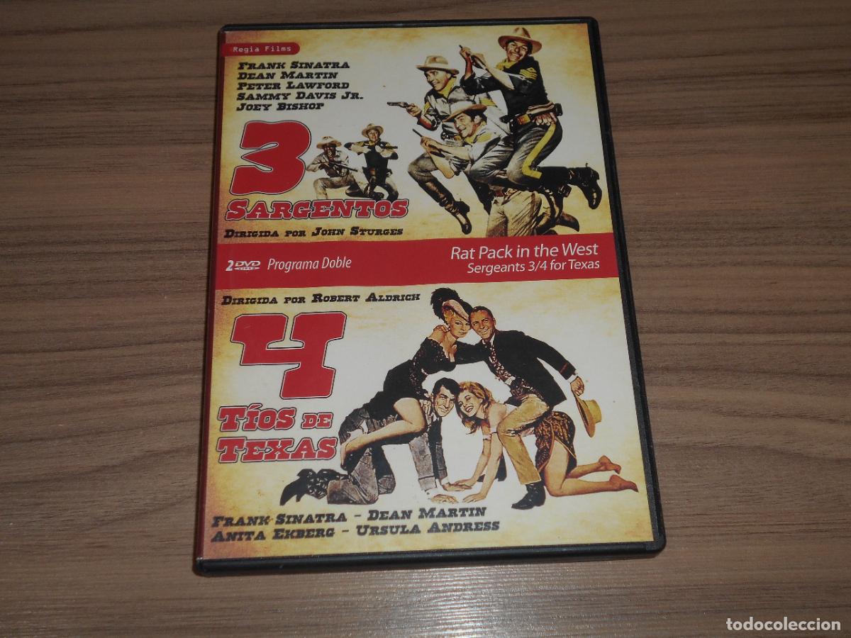 Cine: 3 SARGENTOS + 4 TIOS de TEXAS Pack 2 DVD Frank Sinatra DEAN MARTIN Discos COMO NUEVOS