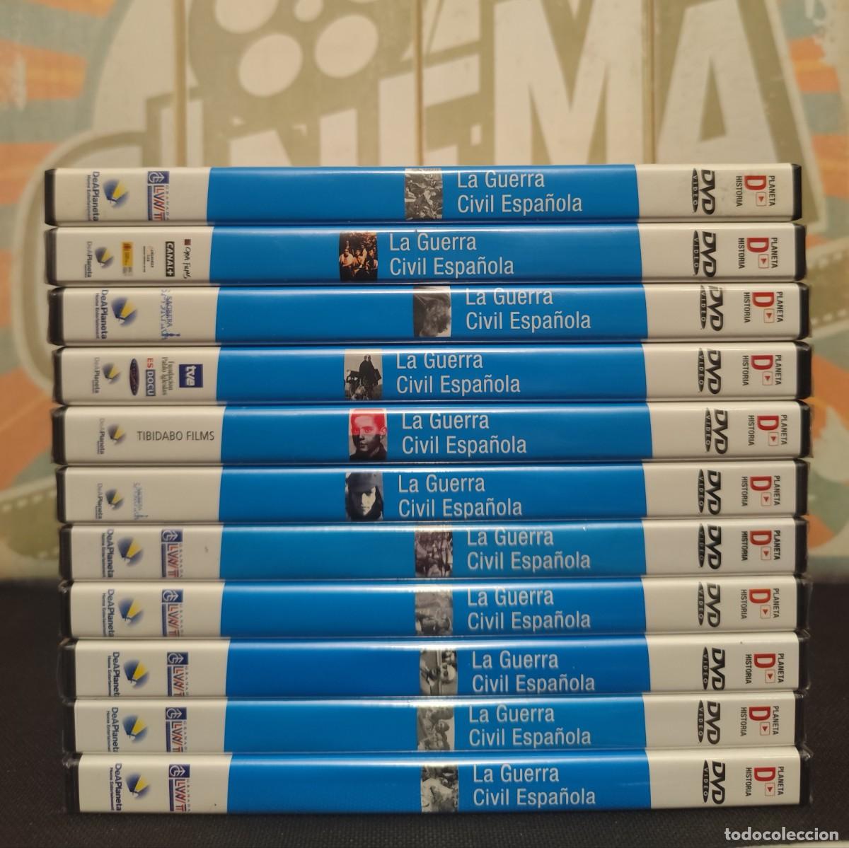 Cine: 11 DVD La guerra civil espa&ntilde;ola (10 precintados + 1 como nuevo) Planeta D historia