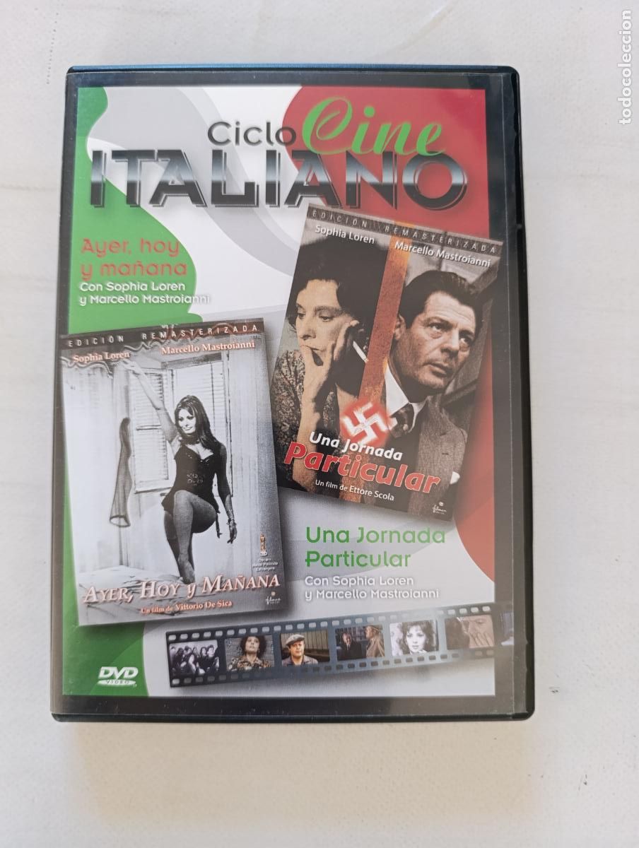 Cine: DVD AYER, HOY Y MA&Ntilde;ANA / UNA JORNADA PARTICULAR - CICLO CINE ITALIANO (109)