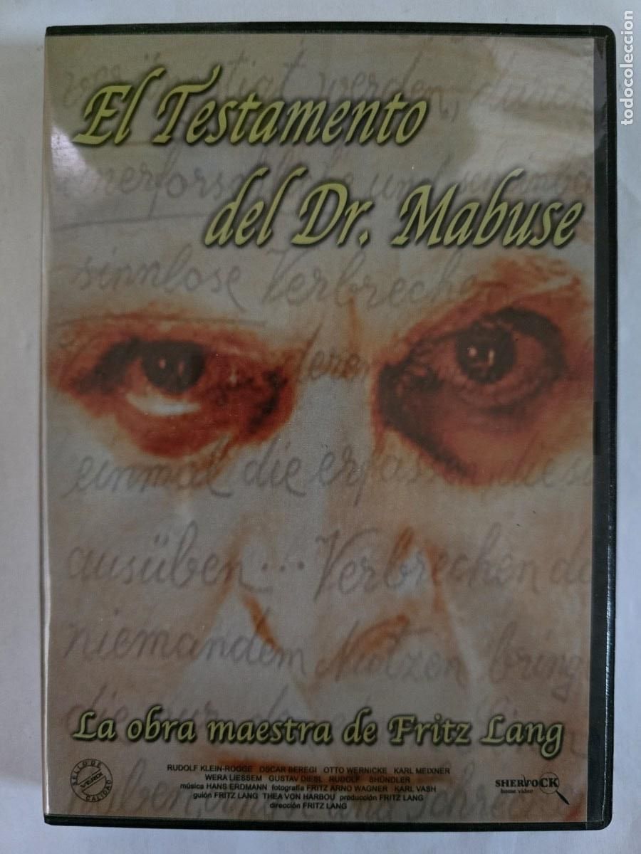 Cine: DVD El Testamento del Dr. Mabuse.Rudolf Klein-Rogge.Otto Wernicke