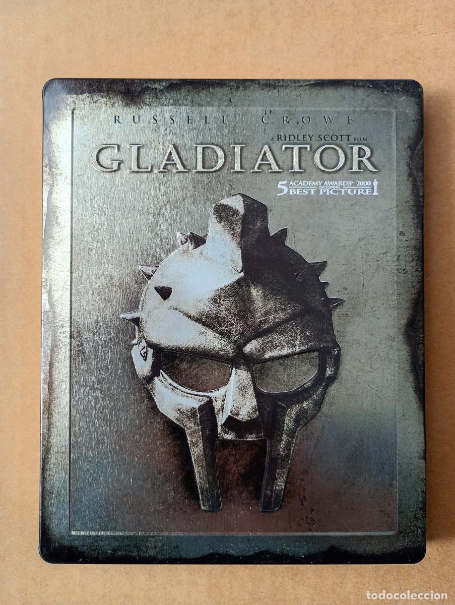 Cine: GLADIATOR - RIDLEY SCOTT - RUSSELL CROWE - CAJA MET&Aacute;LICA DVD