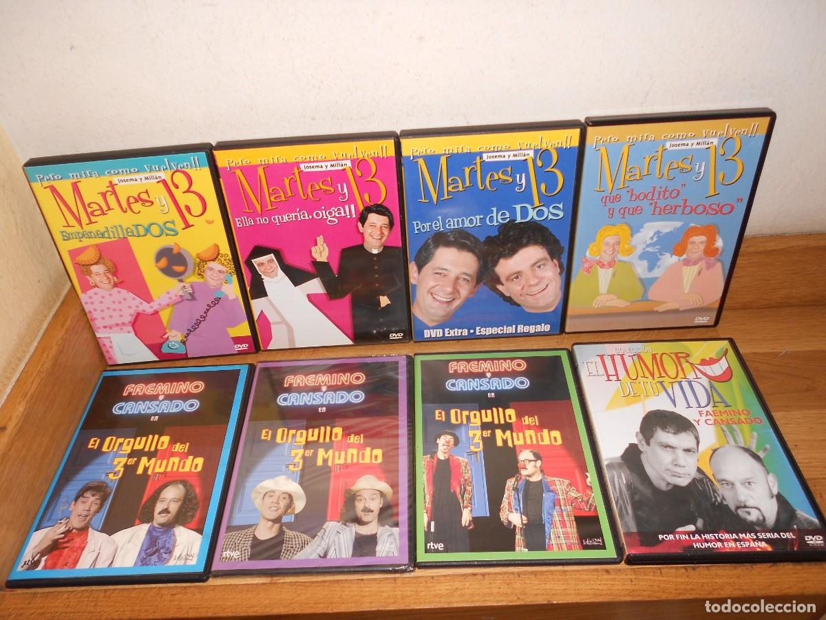 Cine: LOTE 8 DVDs de HUMOR : 4 MARTES y TRECE + 4 FAEMINO y CANSADO - CHISTES / MONOLOGOS