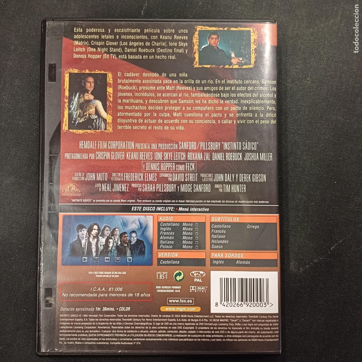Cine: INSTINTO SADICO/DVD. - Foto 3