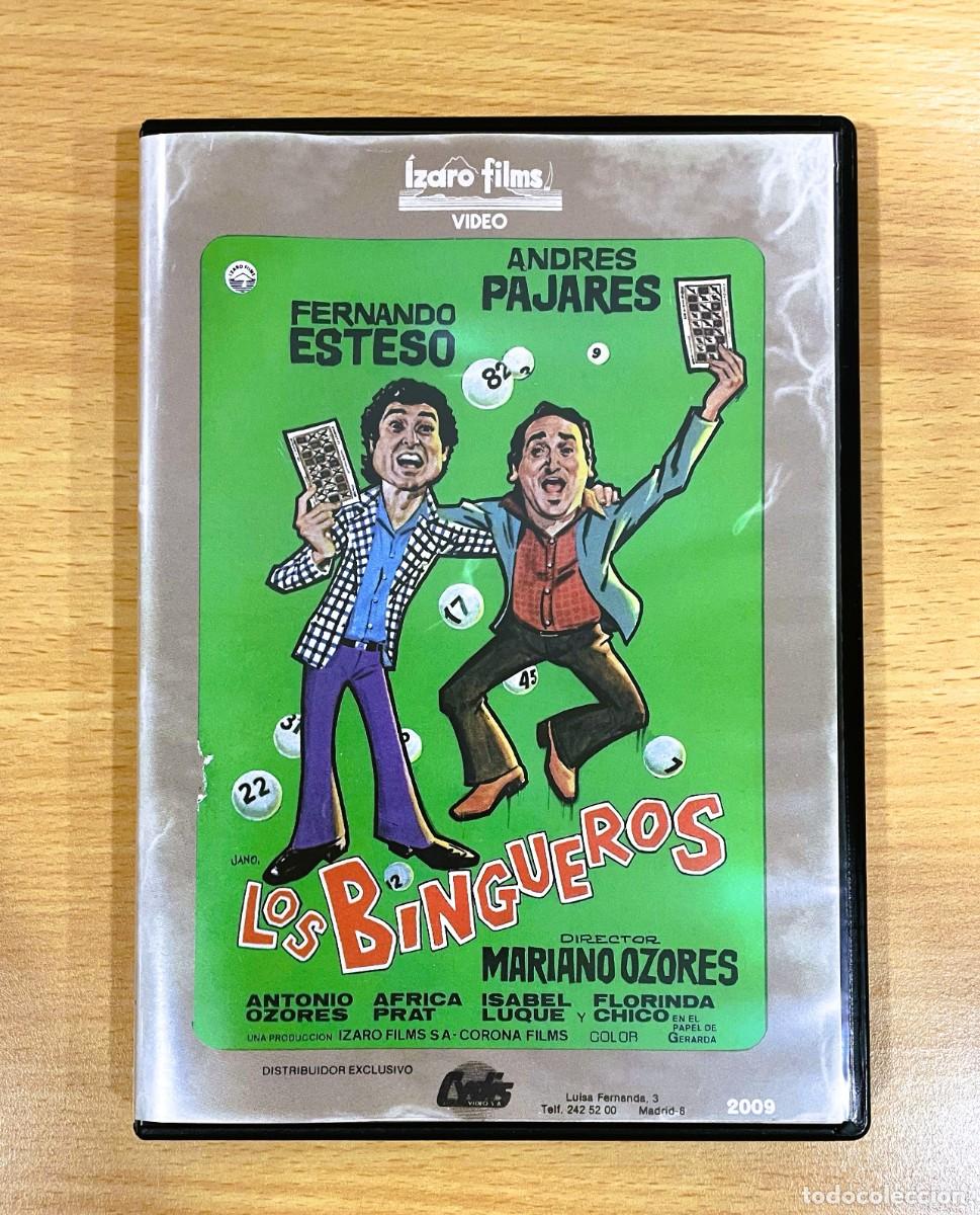 Cine: DVD CON CAR&Aacute;TULA REVERSIBLE VHS - CINE COMEDIA CON PAJARES Y ESTESO - LOS BINGUEROS (1979)