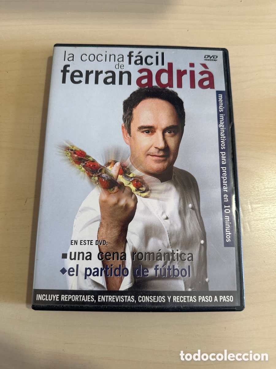 Cine: S181 la cocina f&aacute;cil de Ferran Adria una cena rom&aacute;ntica el partido de f&uacute;tbol dvd segunda mano