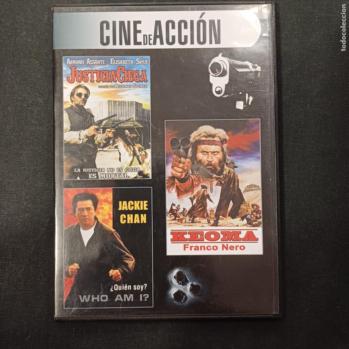 Cine: JUSTICIA CIEGA/KEOMA/WHO AM I/DVD SLIM 3 PELICULAS.