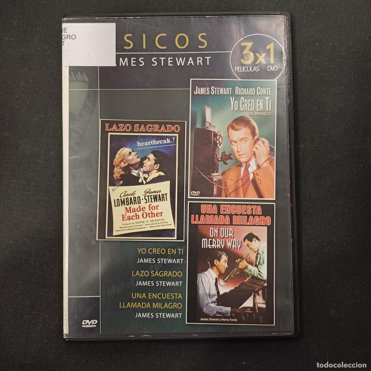 Cine: LAZO SAGRADO-YO CREO EN TI-UNA ENCUESTA LLAMADA MILAGRO/DVD SLIM 3 PELICULAS.