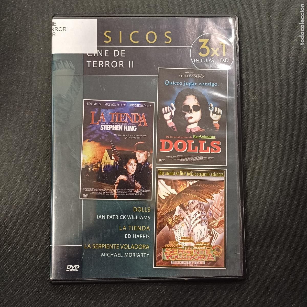 Cine: LA TIENDA-DOLLS-LA SERPIENTE VOLADORA/DVD SLIM 3 PELICULAS.